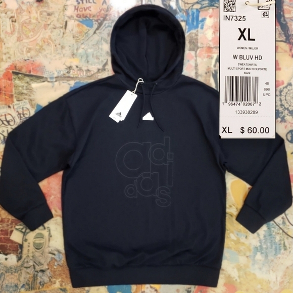 Adidas Kids Black Joggers with White Logo - Picture 2 of 12